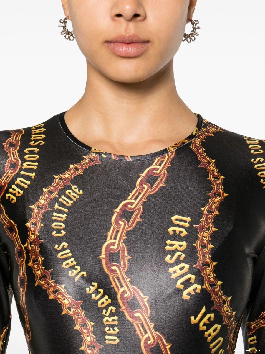 Cheap Versace Chain Couture Women bodysuit Couture Jeans 0520